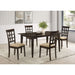 Henin - 5 Piece Dining Set With Lattice Back Chairs - Cappuccino Furniture Max