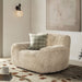 Summit - Faux Sheepskin Overstuffed Arm Chair - Cream Beige Jennifer Taylor Home