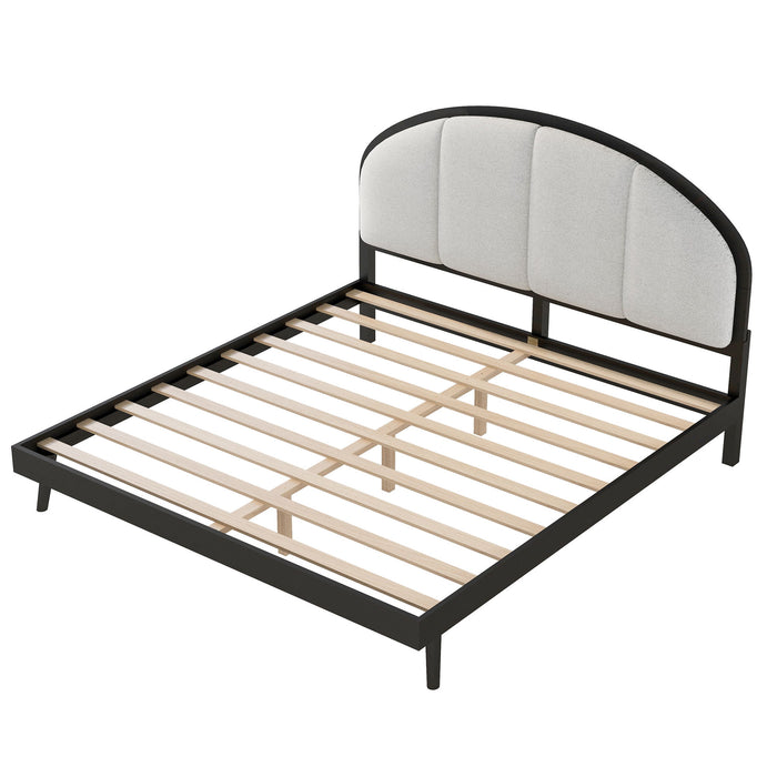 Elegant Modern Upholstered Platform Bed Frame Dreamland