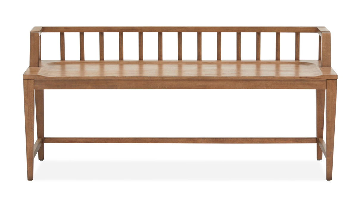 Lindon - Arm Bench With Low Back - Light Brown Magnussen Furniture
