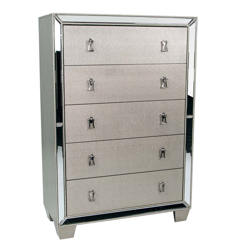 5 Drawer Chest Bedroom Furniture - Silver Home Essentials