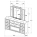 Mika - 8 Drawer LED Dresser And Mirror Set - Ivory Furniture Max