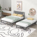 Platform Bed With Adjustable Trundle Hearth and Haven