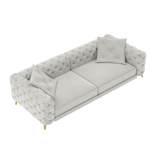 3 In 1 Convertible Sleeper, Deep Seat Pull Out Sofa Bed, Button Tufted Home Essentials