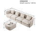 L-Shaped Modular Sectional Sofa With Ottoman, Living Room Furniture Set - Beige Home Essentials