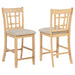 Davis - Counter Height Dining Chair Linen (Set of 2) - Light Oak Furniture Max