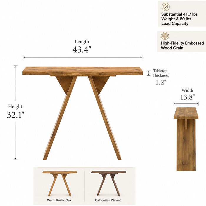 Console Table With V - Shaped Base Home Essentials