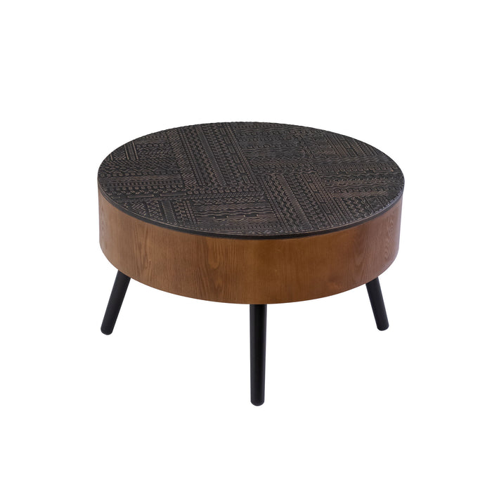Round Coffee Table With Storage Function For Living Rooms Home Essentials