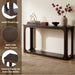 Console Table With Open Arch Cutouts For Living Room Hallway - Espresso Noble House