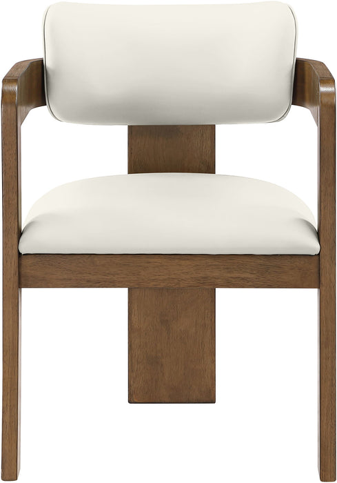 Sacha - Vegan Leather Upholstered Dining Chair With Brown Base (Set of 2) Meridian Furniture