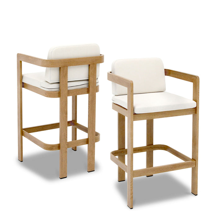Bar Stool For Gardens And Patio (Set of 2) - Wood Home Essentials