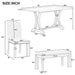Dining Table Set With 4 Upholstered Chairs And Bench Hearth and Haven
