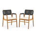 Outdoor 3 Pieces Acacia Wood Dining Set With Cushions Noble House