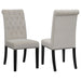 Tufted Rolled Backrest Side Chairs (Set of 2) Furniture Max