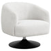 Upholstered Swivel Accent Chair, 360 Degree Rotation - Beige Furniture Max