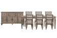 Lancaster - 8 Piece Extendable Rectangular Dining Table Set Magnussen Furniture