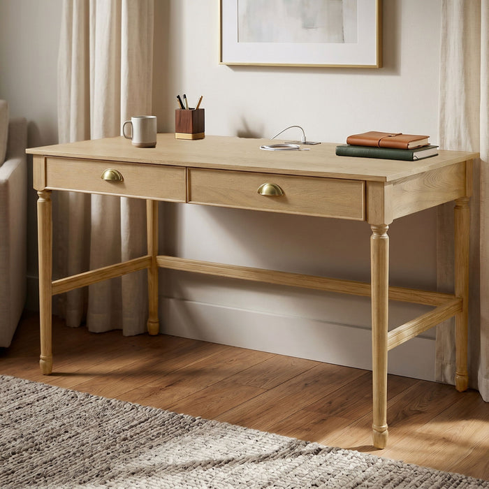 Modern Writing Desk With Drawers For Home Office Noble House
