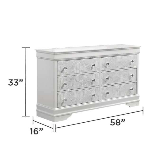Blaze - Modern 6 Drawer Dresser Matrix Furniture Group
