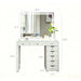 Makeup Vanity Desk With LED Lighted Mirror, 9 Drawers For Bedroom - Gloss White Home Essentials