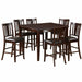 7 Piece Counter Height Dining Set With Butterfly Leaf Table And Chairs - Brown / Espresso Home Essentials
