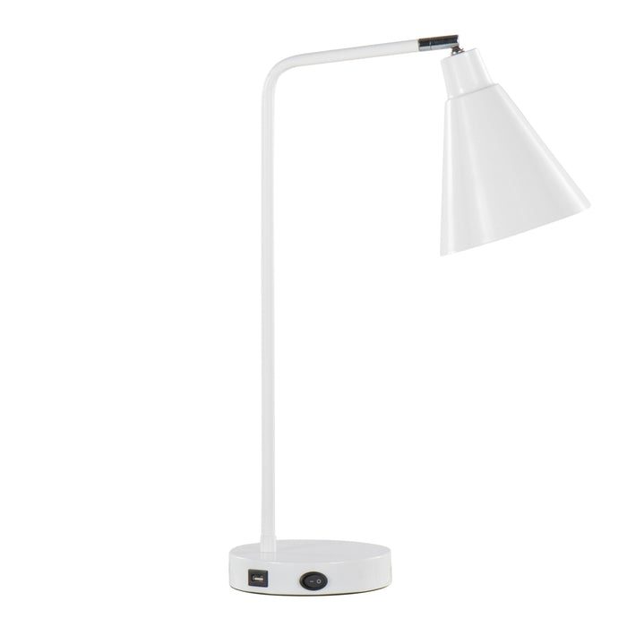 Pix - Contemporary Task Lamp Built In USB Port