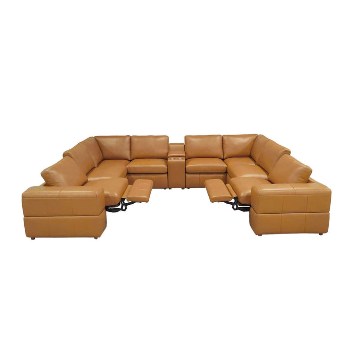 Upholstered Large Arms Sectional With Recliner Seats Home Essentials