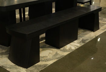 Haldenwick - Extra Large Dining Room Bench - Black Signature Design by Ashley®