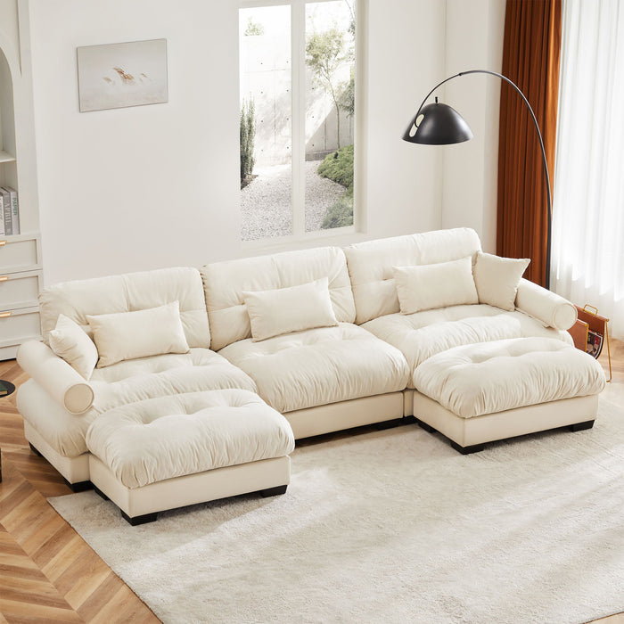 Super Comfort Oversized Modular Sectional Sofa With Movable Ottoman Home Essentials