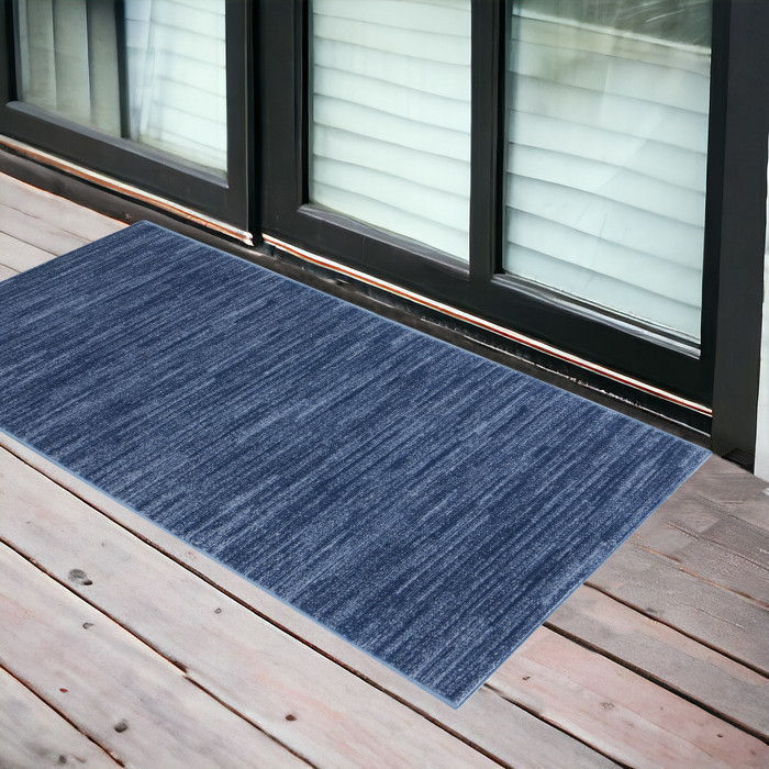 2' X 4' Non Skid Indoor / Outdoor Runner Rug - Navy Blue