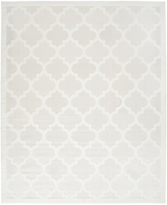 9' X 12' Geometric Flatweave Area Rug - Cream