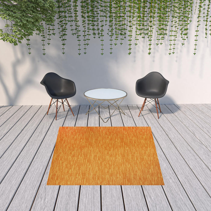 7' X 7' Square Non Skid Indoor / Outdoor Area Rug - Sunburst