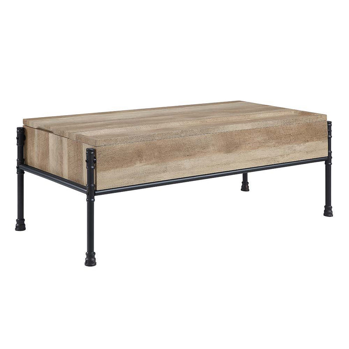 Brantley - Coffee Table - Oak & Sandy Black Finish - 18"