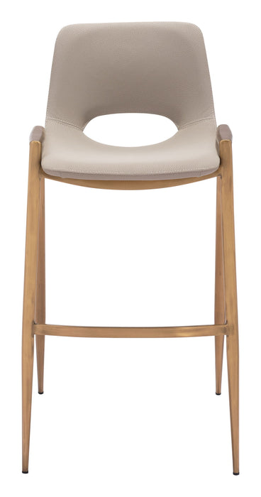 Desi - Barstool Chair With Gold Base (Set of 2) Zuo Modern