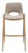 Desi - Barstool Chair With Gold Base (Set of 2) Zuo Modern