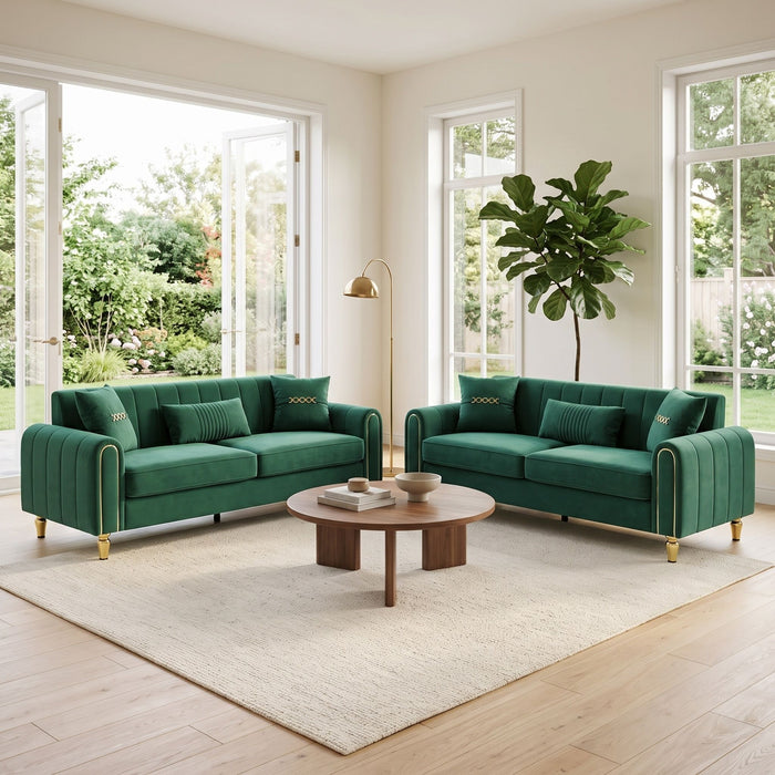 2 Piece Sofa 3 Seater Sofas Set Home Essentials
