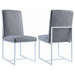Upholstered Dining Chair Set With Base (Set of 2) - Gray Furniture Max