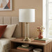 Luna - Table Lamp With On / Off Switch Clear Body Base - Clear / Silver / White Ashcroft Furniture