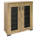 Door Accent Cabinet With Screens - Brown Furniture Max