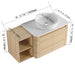 Mounted Bathroom Vanity With Art Sink, Storage Shelves, Soft Close Door Home Essentials