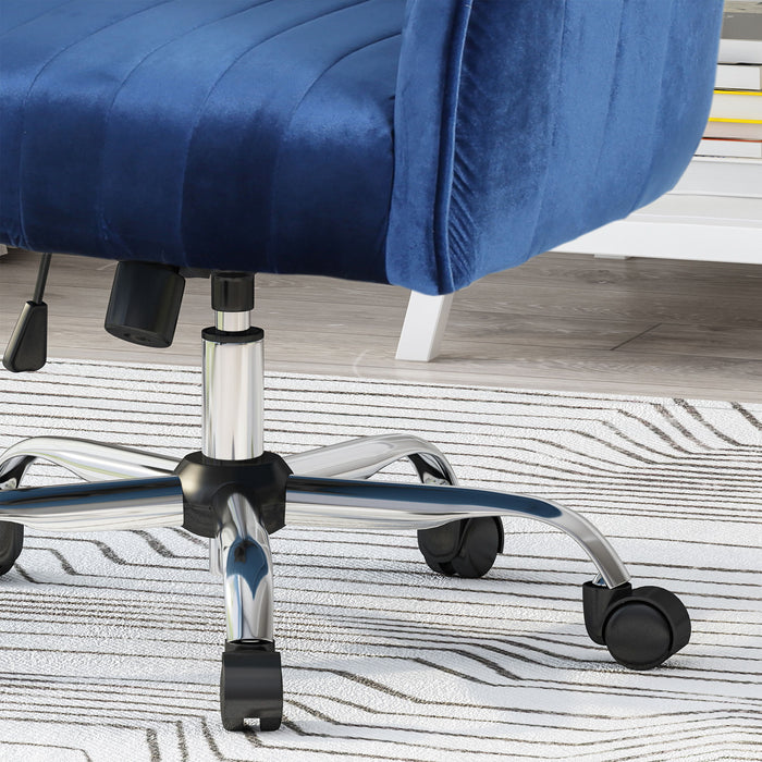 Office Chair - Navy Blue - Velvet
