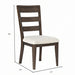 Upholstered Dining Chair With Ladder Back Design (Set of 2) Emerald Home