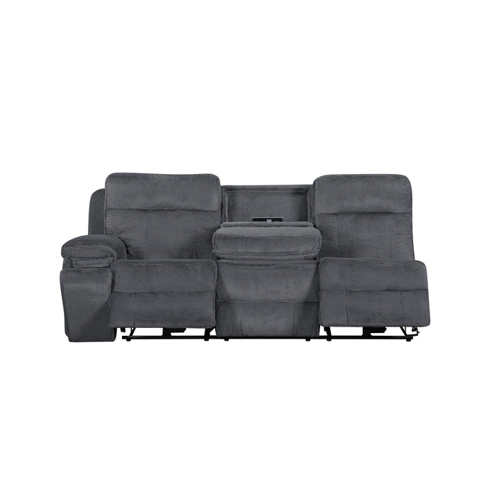 Teddy - LAF Sofa With Power Headrest & Footrest - Gray