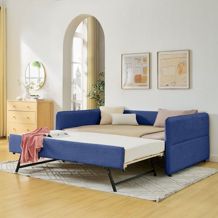 Upholstered Daybed With Pop Up Trundle Home Essentials