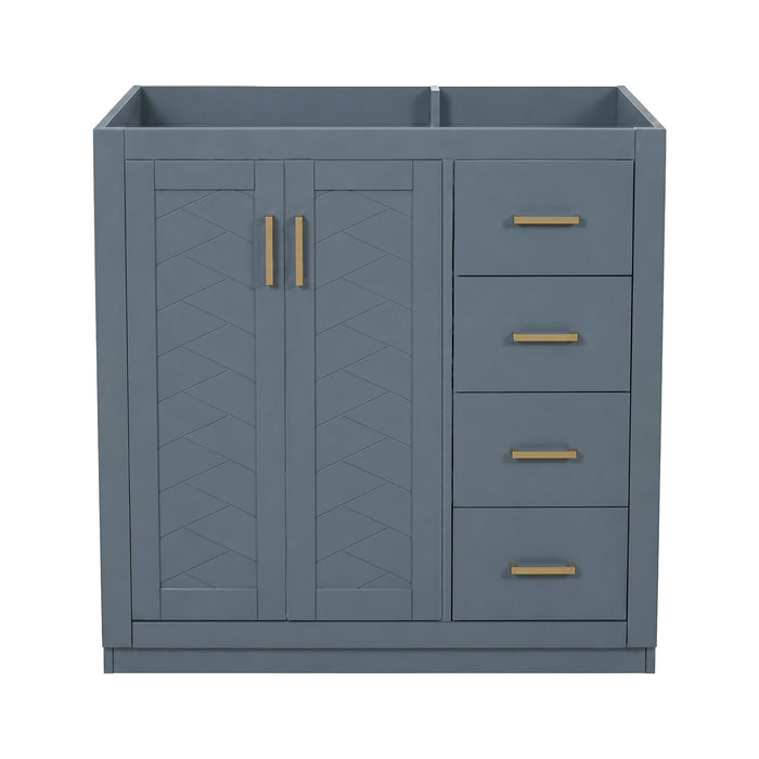 Retro Style Bathroom Vanity, 3 Drawers & Soft Closing Doors Hearth and Haven