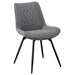 Tufted Swivel Dining Chairs (Set of 2) - Gray Furniture Max