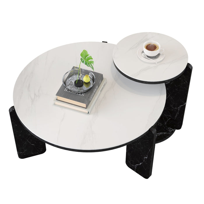 Round Coffee & End Table Set Home Essentials