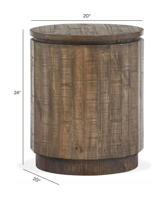 Baisden - Round Accent End Table - Tobacco Magnussen Furniture