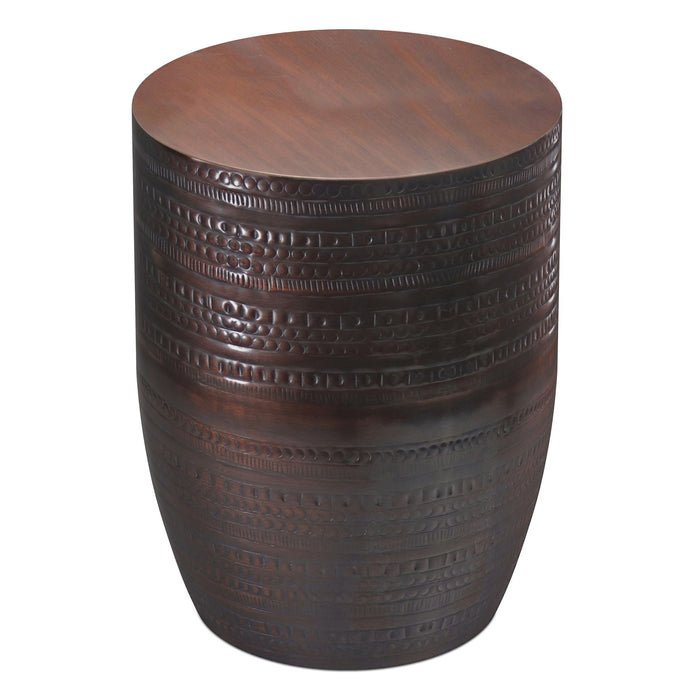 Johnsen - Handcrafted Large Metal Accent Table Simpli-Home