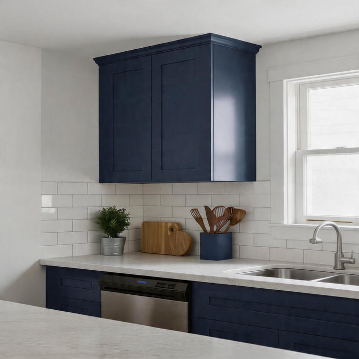 Shaker Wall Cabinet With Soft Close Hinges, Adjustable Shelves, Double Door Home Essentials