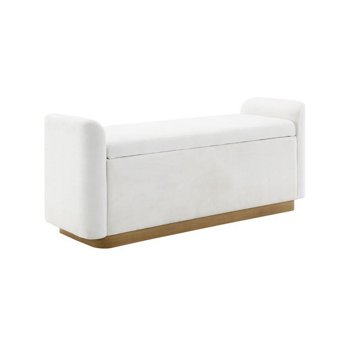 Upholstered Storage Bench With Safety Hinge Home Essentials